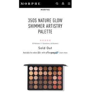 SOLD Morphe Eyeshadow Pallet